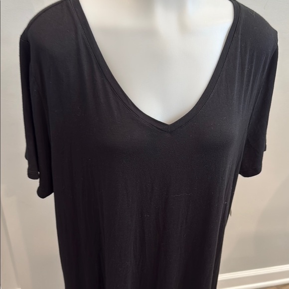 Amazon Essentials XL Stretchy Lounge Comfy Black V-Neck Swing Dress - Picture 3 of 10